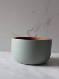 Aca Wooden Bowl Grey Green